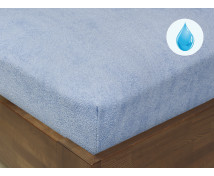 Napínacie nepriepustné prestieradlo FROTÉ, 120 x 60 cm, modré