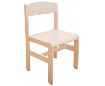 Drevená stolička Extra BUK, 21 cm, cappuccino