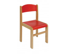Drevená stolička BUK červená 21 cm