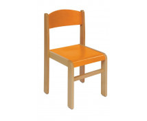Drevená stolička BUK oranžová 21 cm