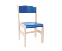 Drevená stolička JAVOR EXTRA modrá 38 cm