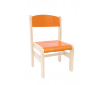 Drevená stolička JAVOR EXTRA oranžová 38 cm