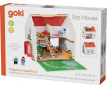 Prenosný ekodomček pre bábiky s príslušenstvom
