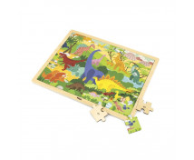 Drevené puzzle – Svet dinosaurov, 48 dielikov