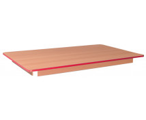 Stolová doska 18 mm, BUK, obdĺžnik 125x80 cm, čevená
