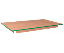 Stolová doska 18 mm, BUK, obdĺžnik 125x80 cm, zelená