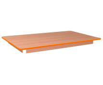 Stolová doska 18 mm, BUK, obdĺžnik 125x80 cm, oranžová