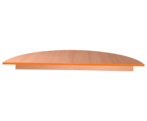 Stolová doska 18 mm, BUK, polkruh,  oranžová