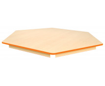 Stolová doska 18 mm, JAVOR, šesťuholník 80 cm,  oranžová