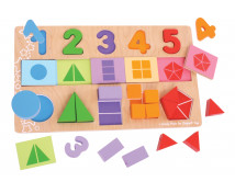 Vkladacie puzzle - Čísla, farby, tvary