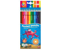 Šesťhranné farbičky, 12 ks