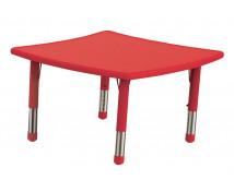 Plastová stolová doska - nepravý štvorec, červený