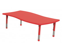 Plastová stolová doska - nepravý obdĺžnik, červený