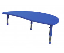 Plastová stolová doska - nepravý polkruh, modrý