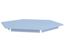 Farebná stolová doska 18 mm, šesťuholník 60 cm, modrá
