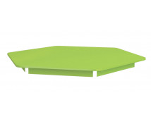 Farebná stolová doska 18 mm, šesťuholník 60 cm, zelená
