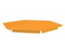 Farebná stolová doska 18 mm, šesťuholník 60 cm, oranžová