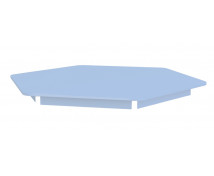 Farebná stolová doska 18 mm, šesťuholník 80 cm, modrá
