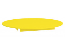 Farebná stolová doska 18 mm, kruh 125 cm, žltá