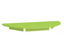Farebná stolová doska 18 mm, polkruh, zelená