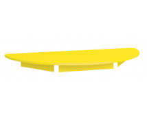 Farebná stolová doska 18 mm, polkruh, žltá
