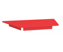 Farebná stolová doska 18 mm, lichobežník, červená
