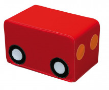 Molitanový vagónik k autíčku, červený