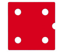 Dvierka Numeric 4 - červené