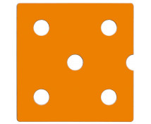 Dvierka Numeric 5 - oranžové