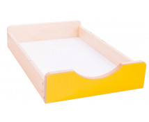 Drevený úložný box Numeric - Malý-žltý