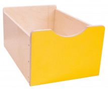 Drevený úložný box Numeric - Veľký-žltý
