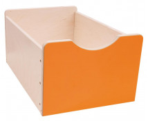 Drevený úložný box Numeric - Veľký-oranžový