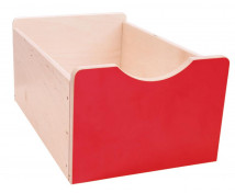 Drevený úložný box Numeric - Veľký-červený