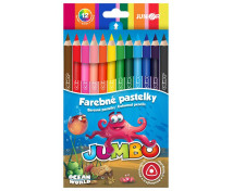 Pastelky Jumbo trojhranné, 12 ks
