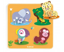 Vkladacie puzzle - Mamičky a detičky - Džungľa