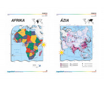 Zemepisné mapy / obrazy - svet, Európa, Afrika, Áz