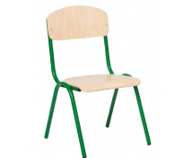 Stolička s kov. konštrukciou , 26cm zelená