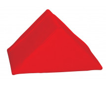 Trojuholník krátky - koženka/červená