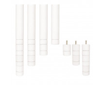 Nohy okrúhle, BIELE - 4 ks