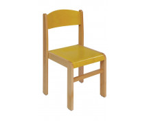 Drevená stolička - BUK - žltá 31 cm