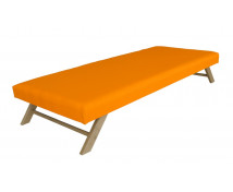 Sklápateľné ležadlo s nepremokavým poťahom - oranžová (130x55x22 cm)