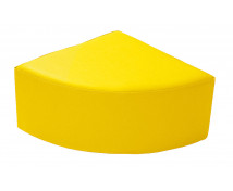 Sedadlo štvrťkruh - žltá 30cm