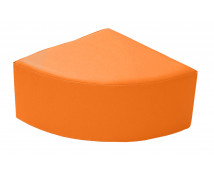 Sedadlo štvrťkruh - oranžové 30cm