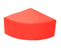 Sedadlo štvrťkruh - červené 30cm