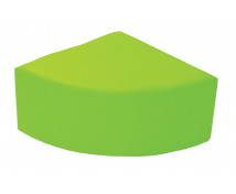 Sedadlo štvrťkruh - zelené 30cm