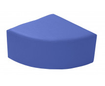 Sedadlo štvrťkruh - modré 30cm