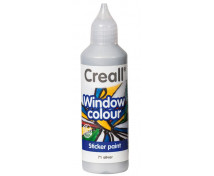 Farba na sklo Creall 80ml strieborná
