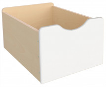 Drevený úložný box - Veľký - biely