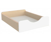 Drevený úložný box - Malý - biely
