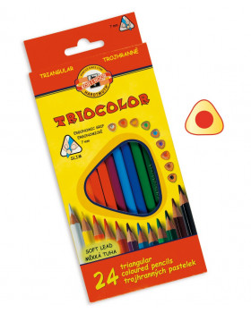Farbičky trojhranné - 24ks